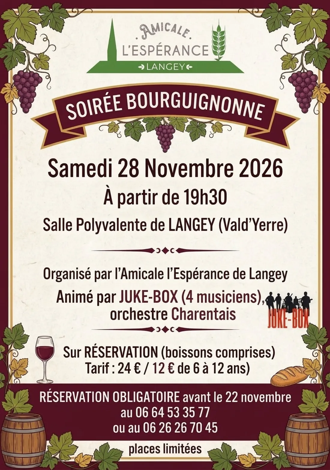 LANGEY - Soirée bourguignonne