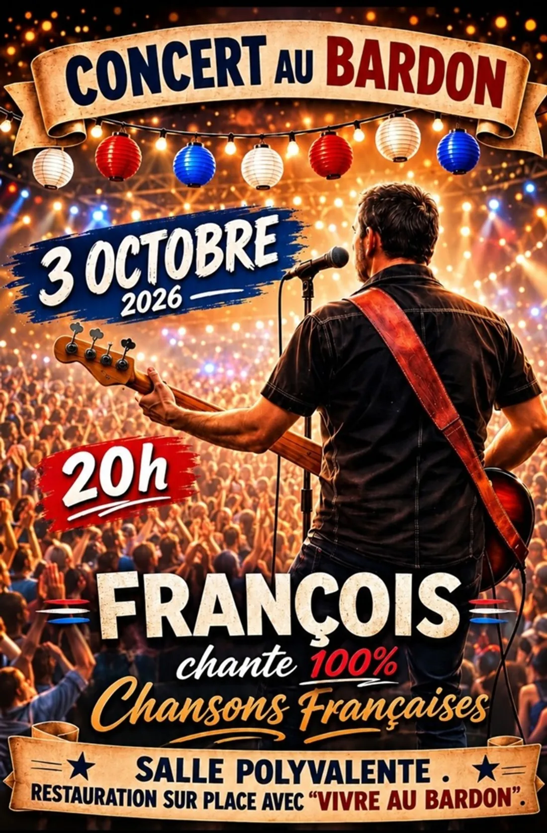 LE BARDON (45) - Concert : François chante 100% chansons françaises