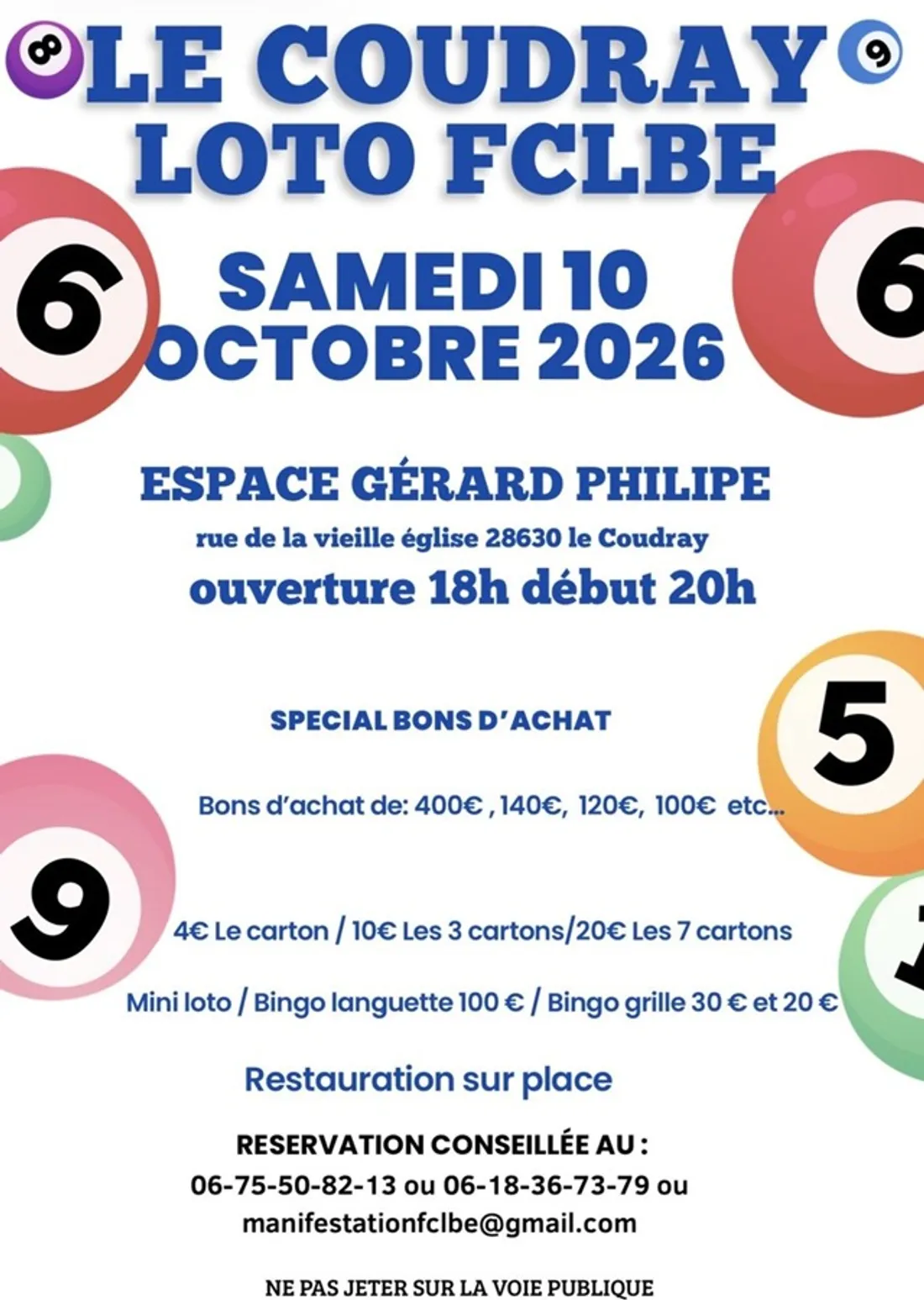 LE COUDRAY - Loto du FCLBE