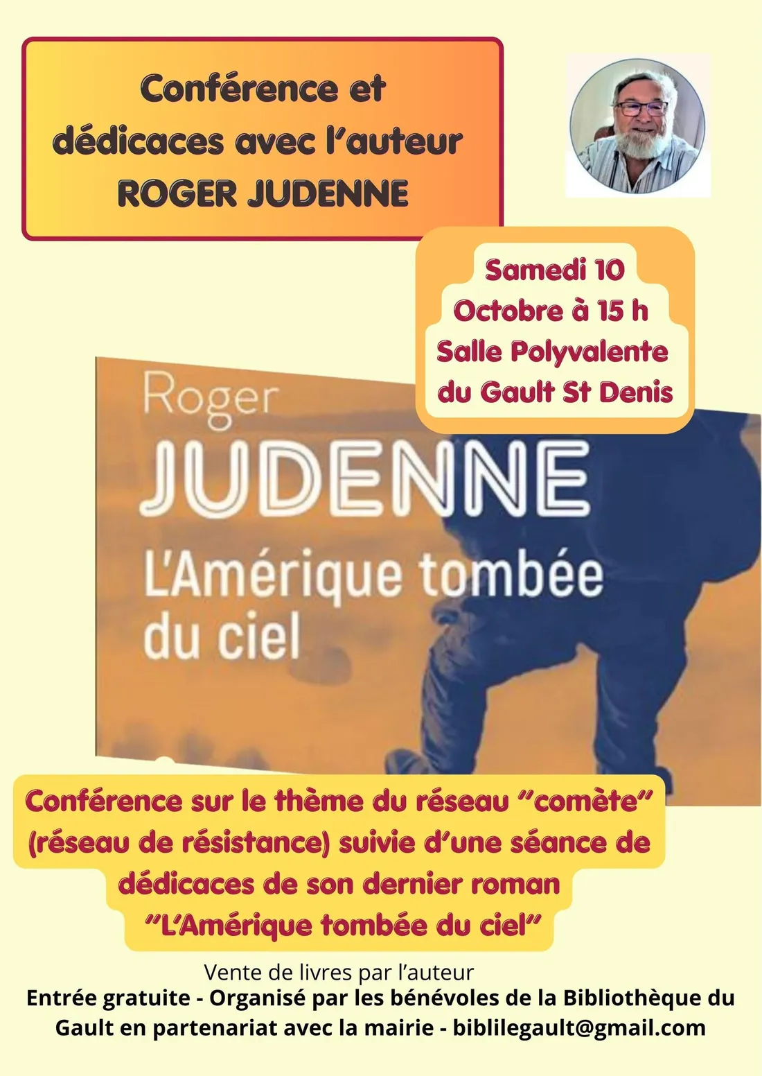 LE GAULT-SAINT-DENIS - Conférence : La Résistance en 1943-1944 sur le secteur Voves - Bonneval