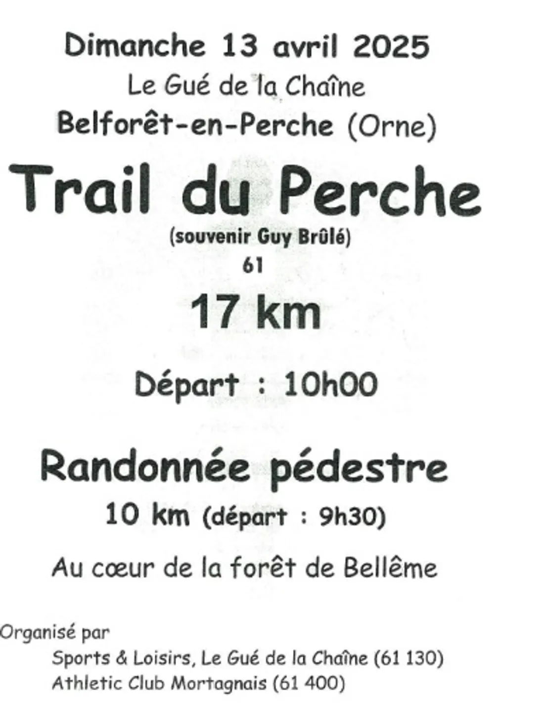 LE GUÉ-DE-LA-CHAÎNE (61) - Trail du Perche et Randonnée pédestre