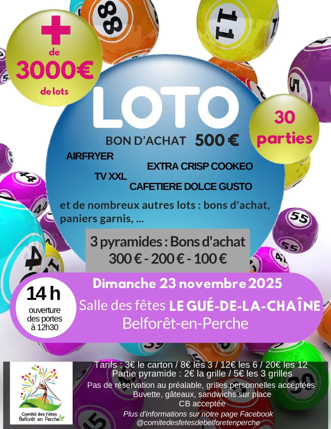 LE GUÉ-DE-LA-CHAÎNE (61) - Loto du comité des fêtes