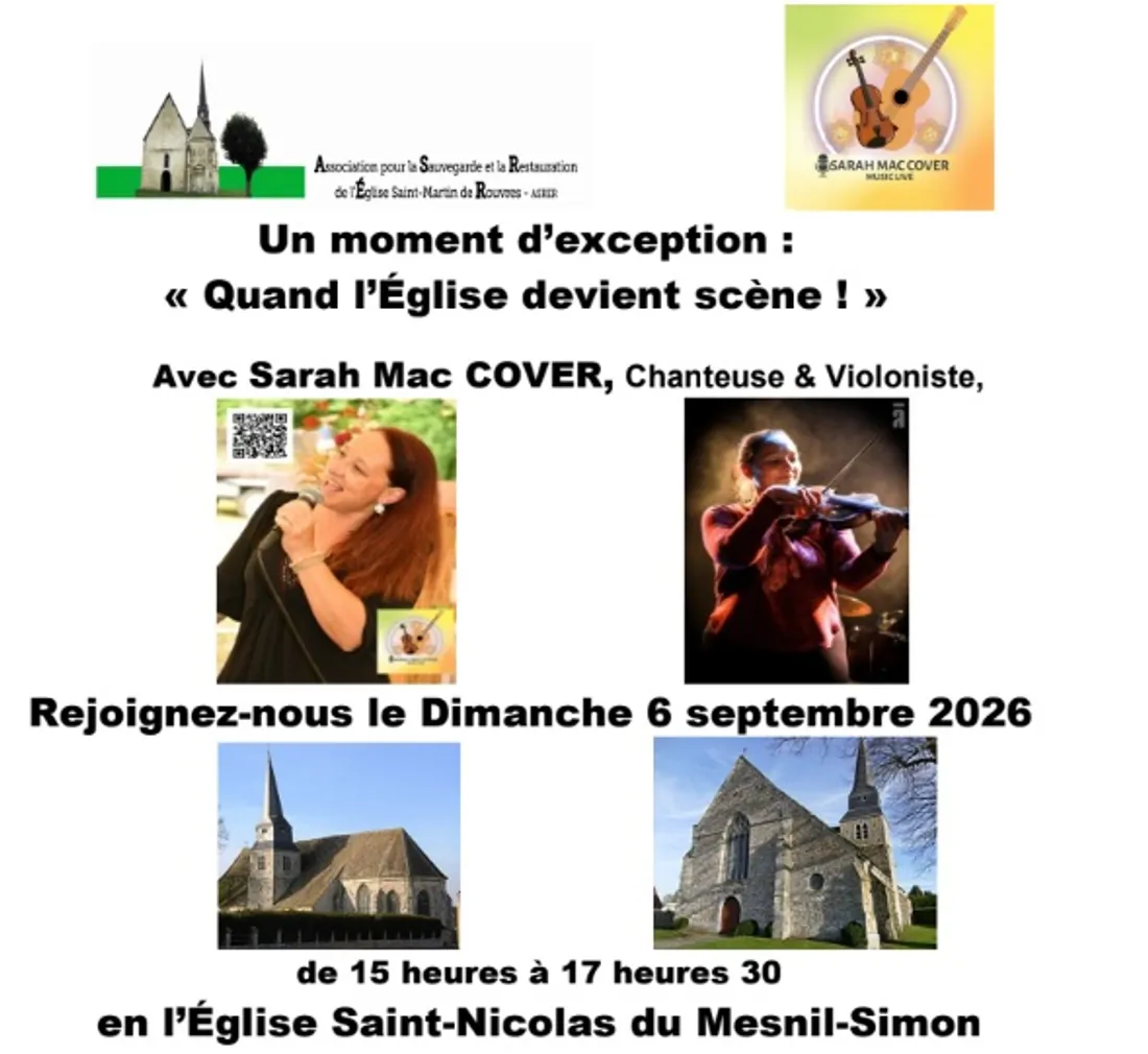 LE MESNIL-SIMON - Concert : Sarah Mac Cover