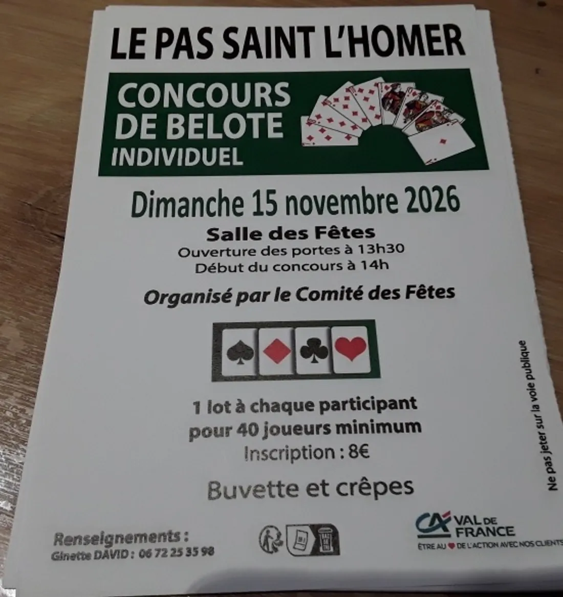 LE PAS-SAINT-L'HOMER (61) - Concours de belote