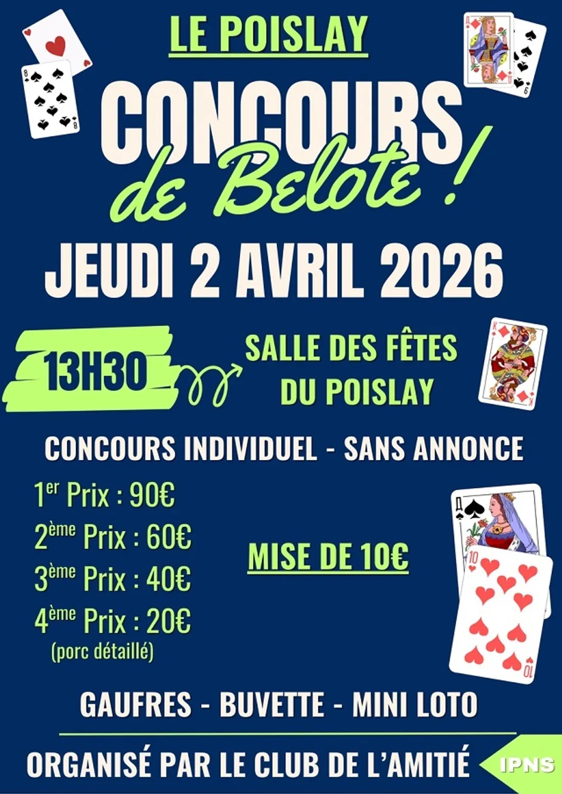 LE POISLAY (41) - Concours de belote