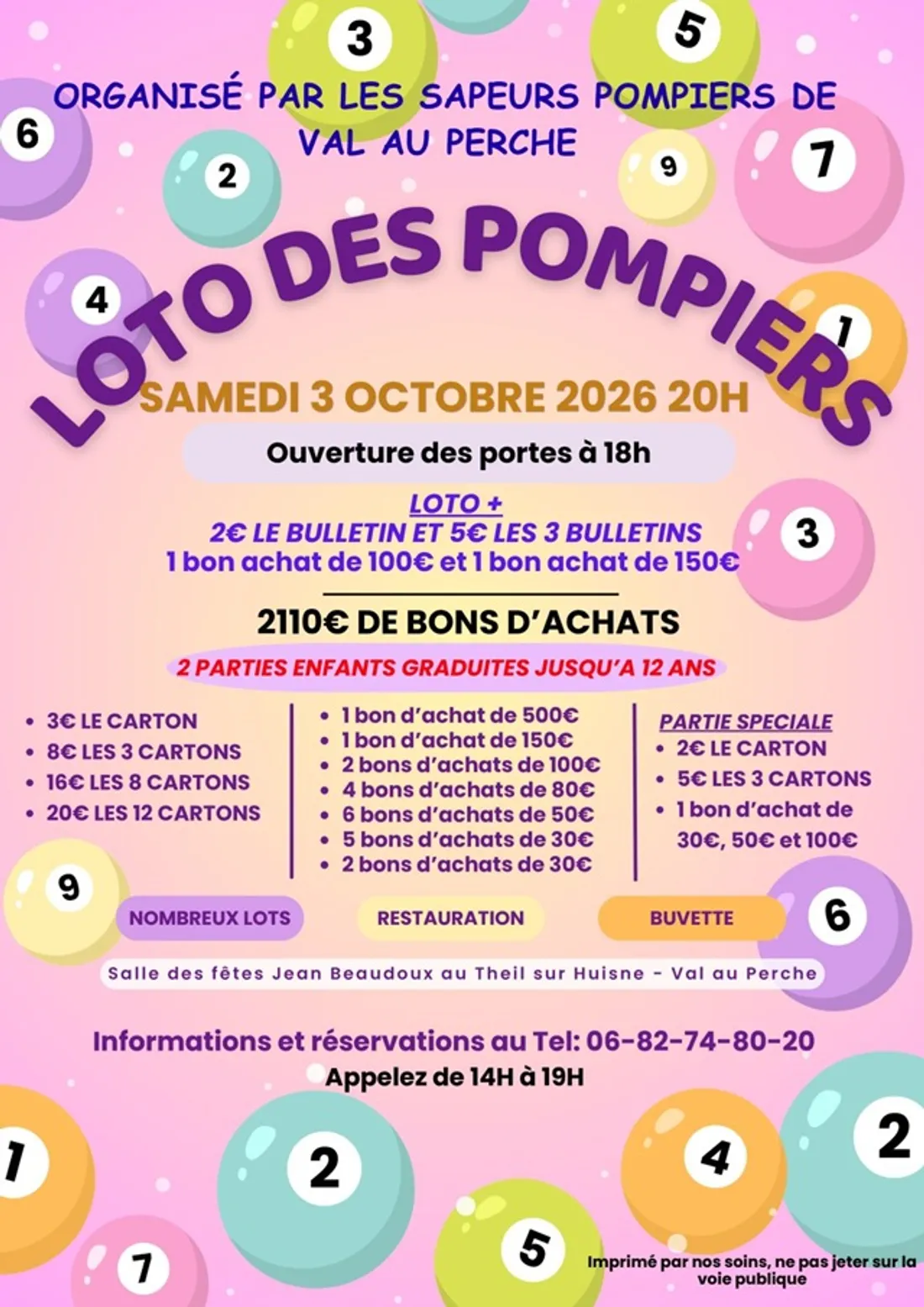LE THEIL-SUR-HUISNE (61) - Loto des pompiers