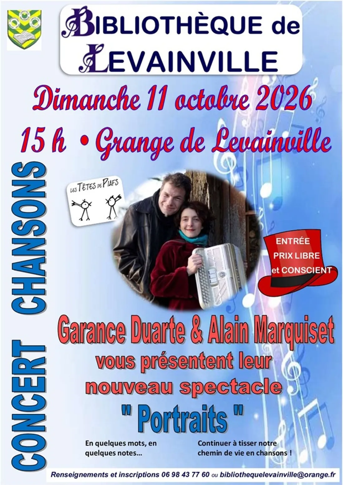 LEVAINVILLE - Concert : Garance Duarte & Alain Marquiset