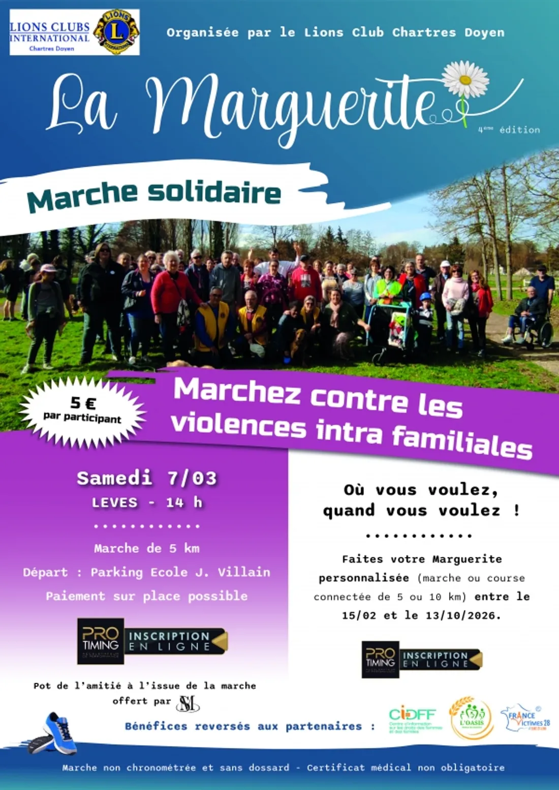 LÈVES - Marche solidaire : La Marguerite