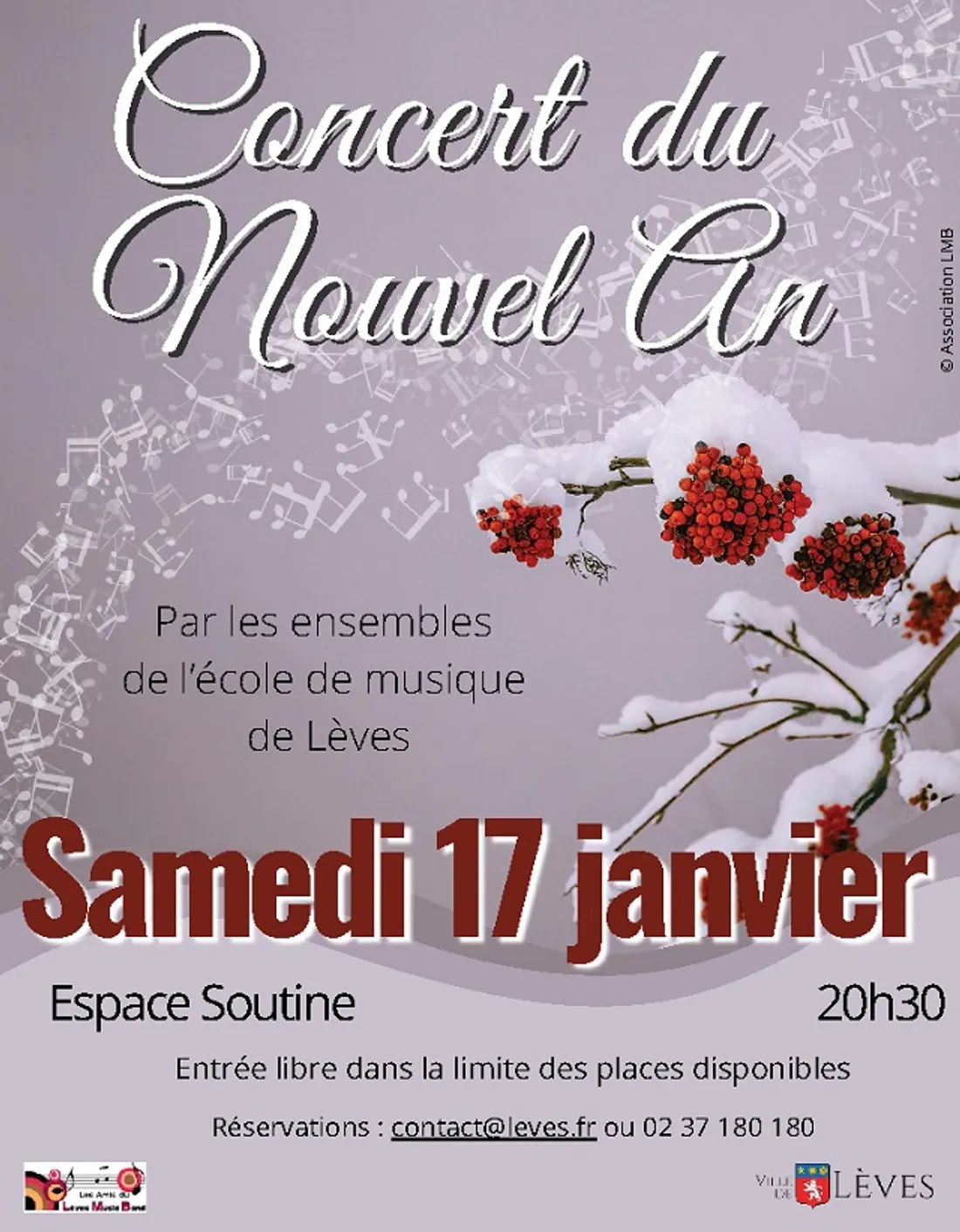 LÈVES - Concert du Nouvel An par l'école de musique de Lèves