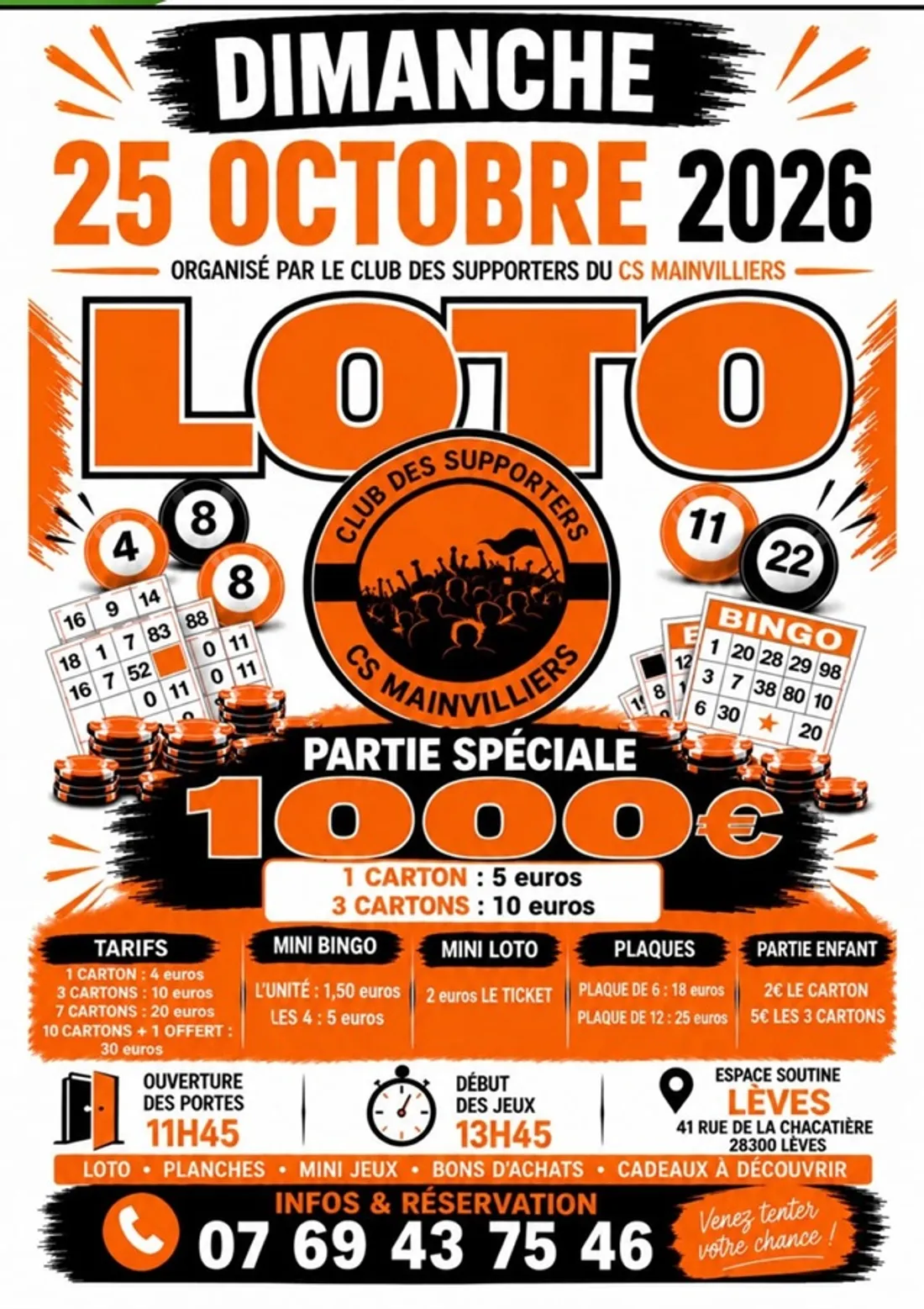 LÈVES - Loto du club des supporters du CS Mainvilliers