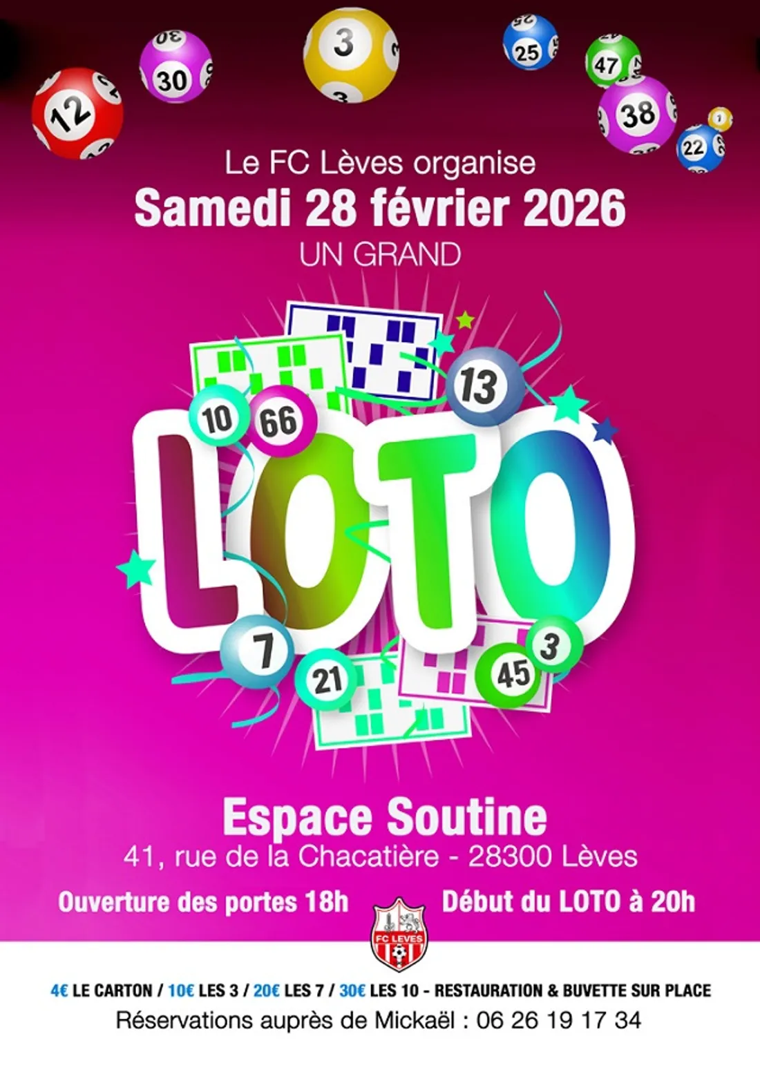 LÈVES - Loto du FC Lèves