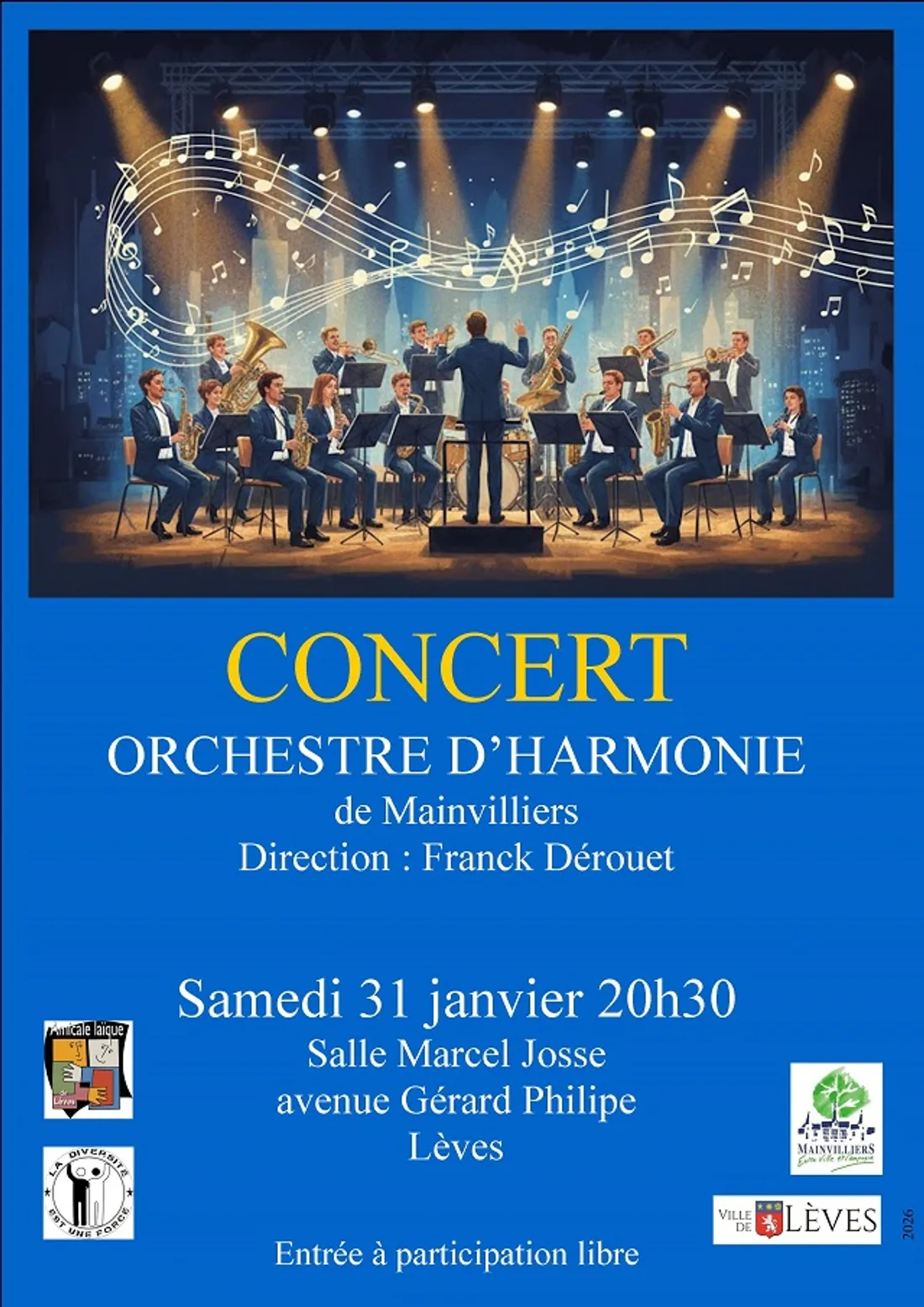LÈVES - Concert de l'orchestre d'harmonie de Mainvilliers