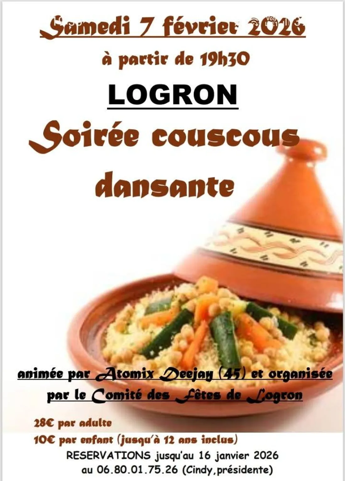 LOGRON - Couscous dansant du comité des fêtes