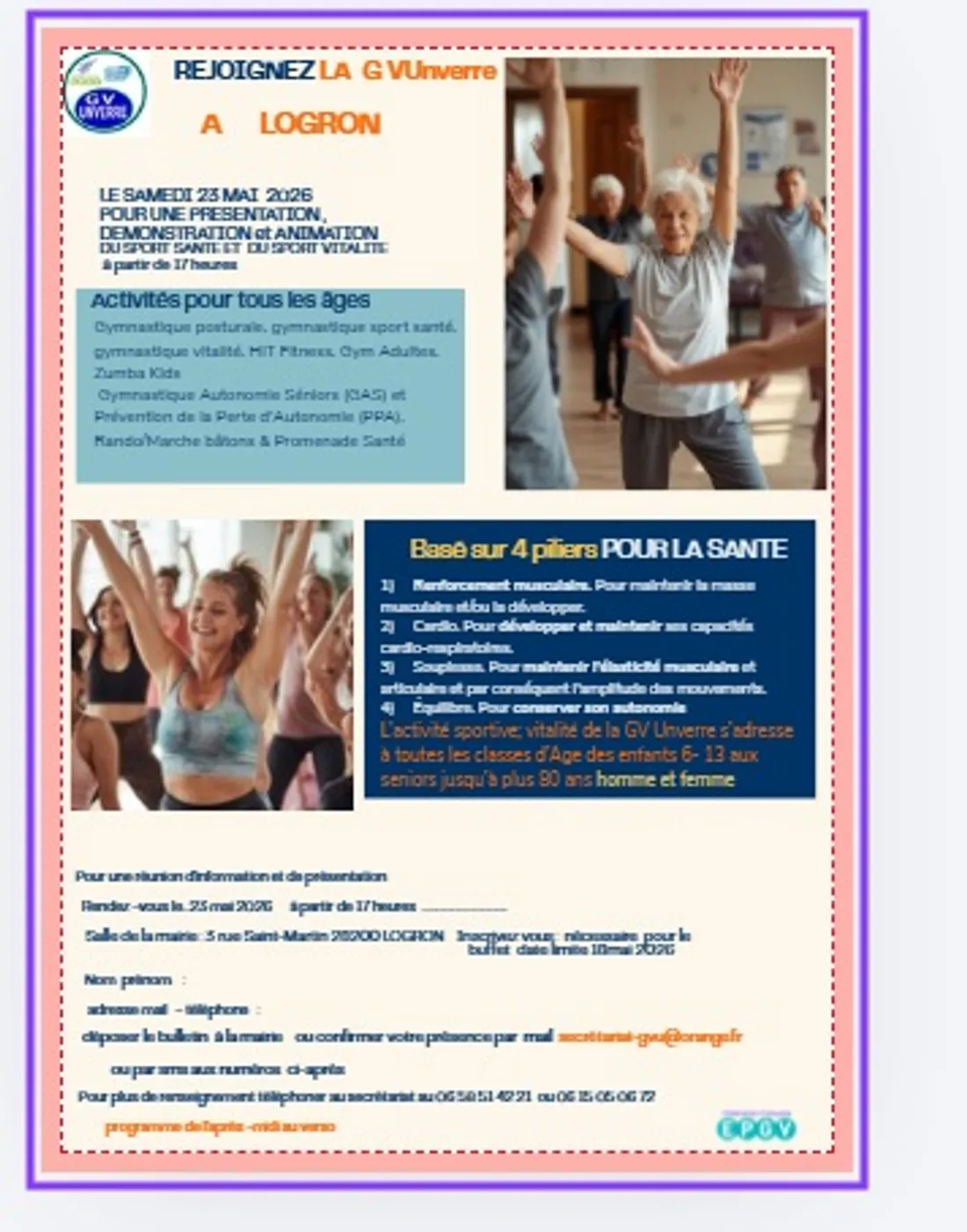 LOGRON - Démonstration et animation du sport santé et du sport vitalité