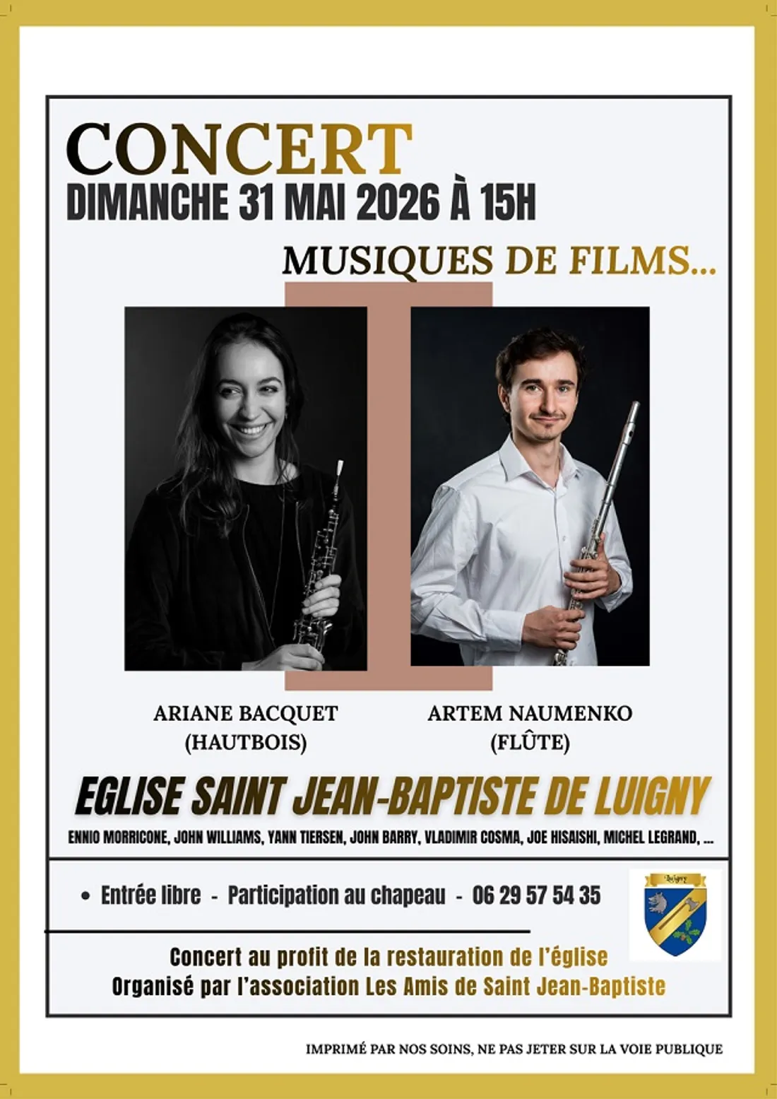 LUIGNY - Concert : Musiques de films