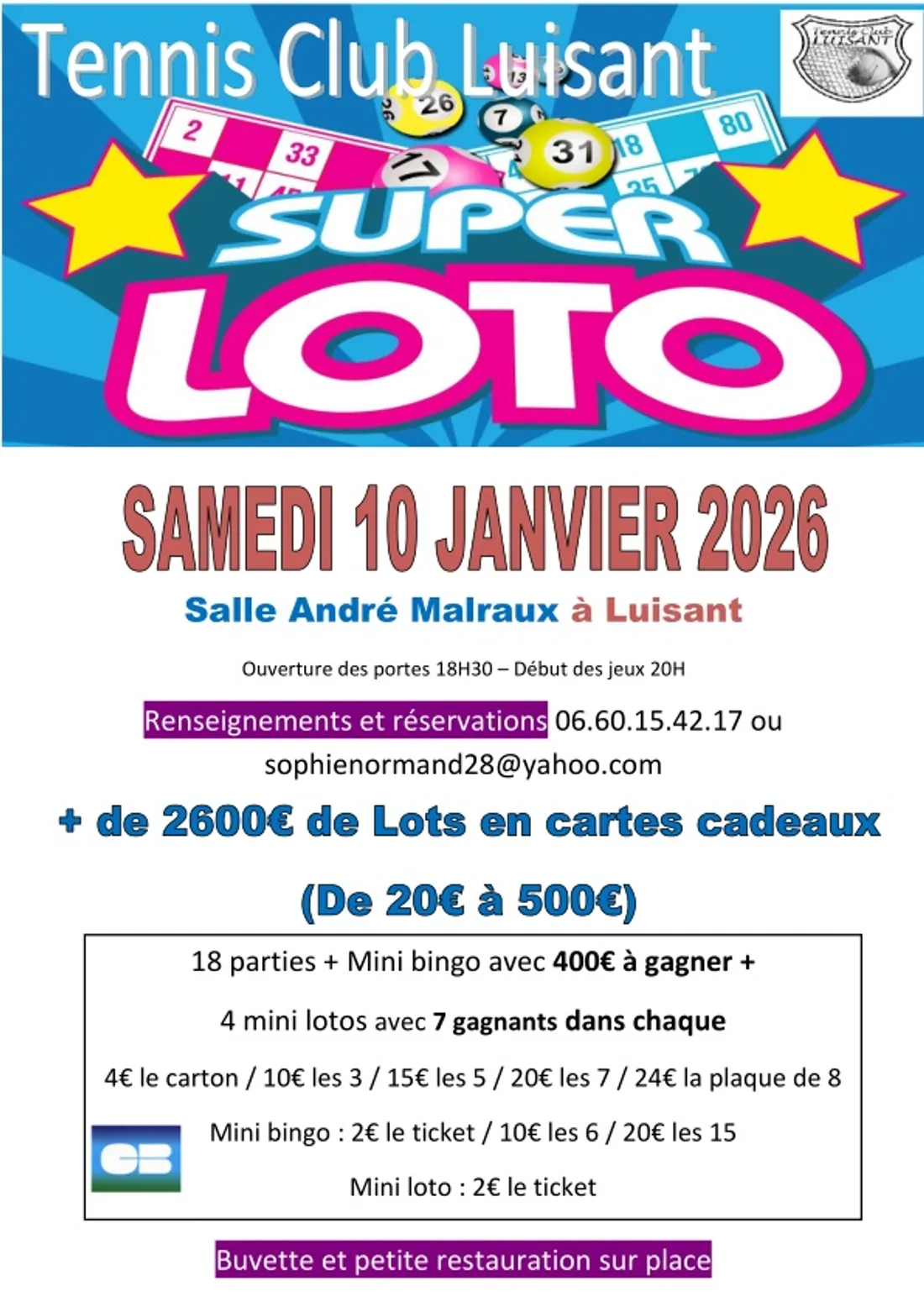 LUISANT - Loto du Tennis Club