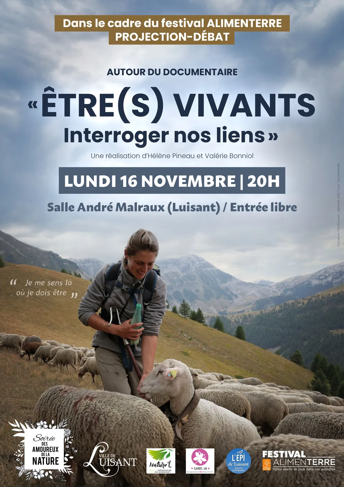 LUISANT - Festival Alimenterre : projection débat « Être(s) vivants »