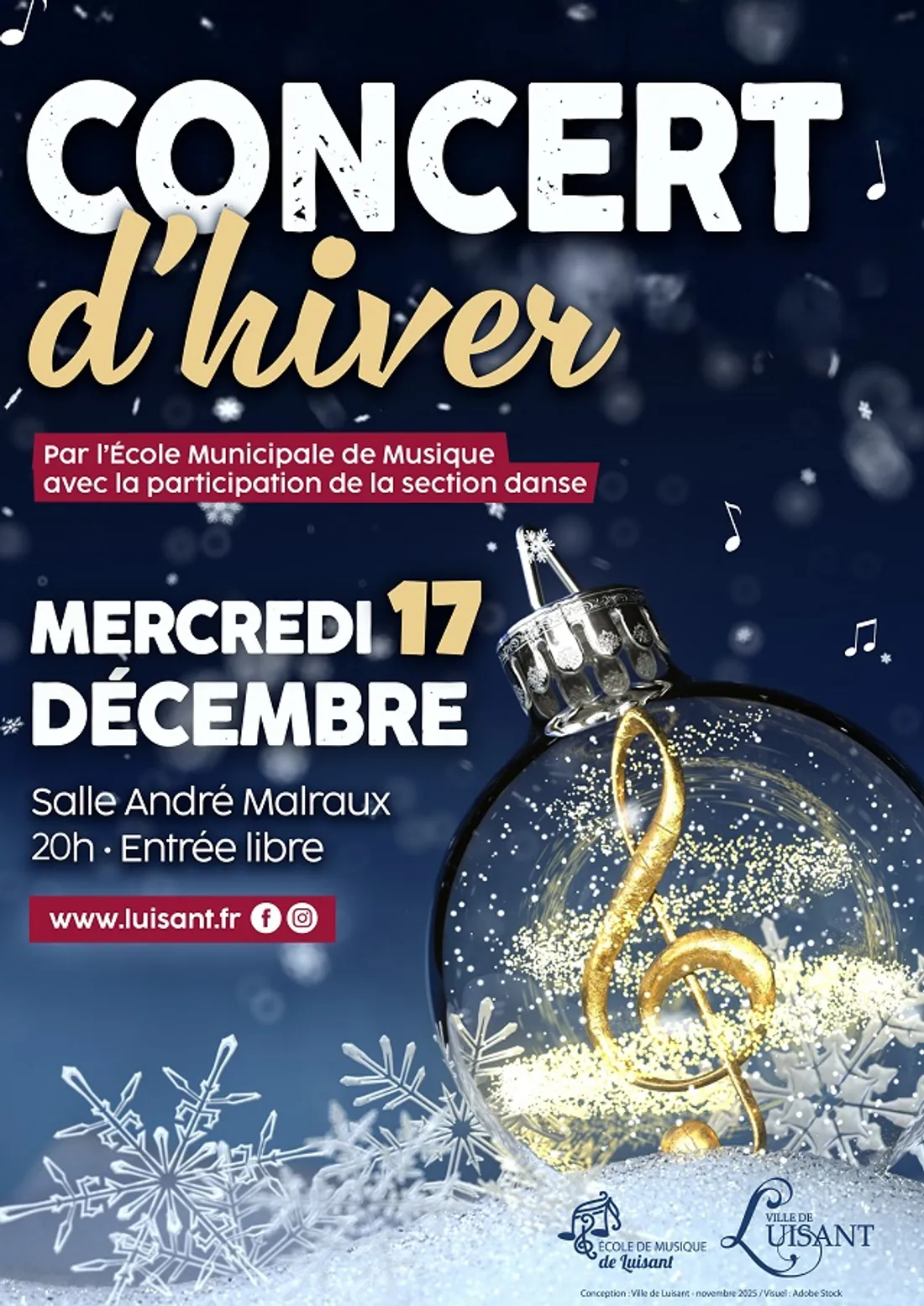 LUISANT - Concert d'hiver des ensembles de l'école de musique