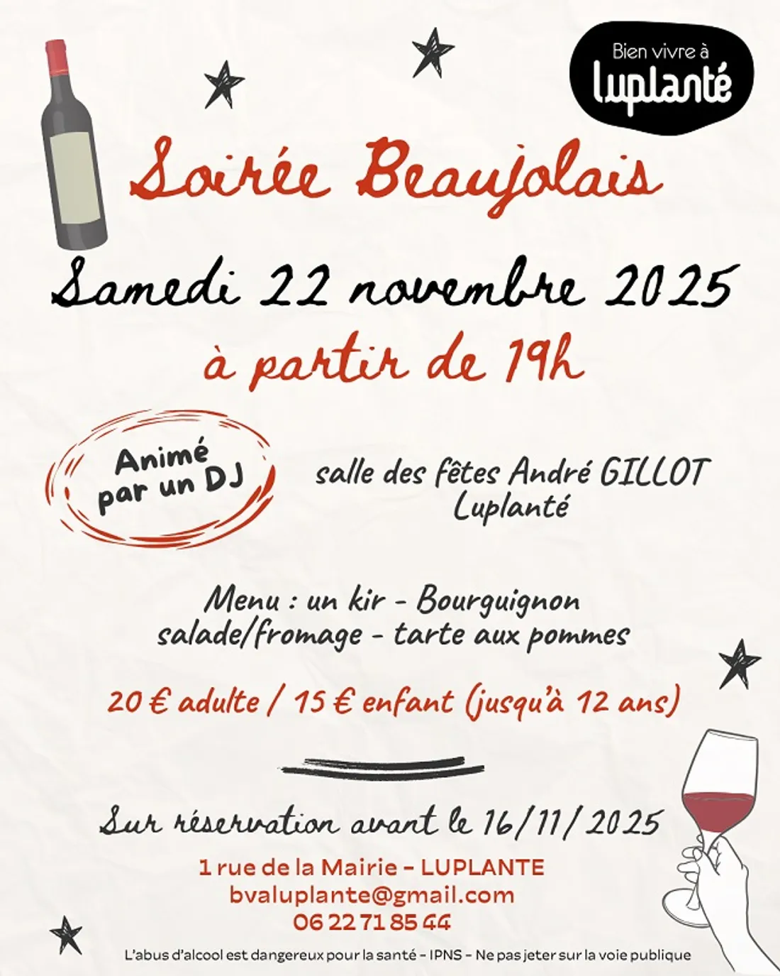 LUPLANTÉ - Soirée Beaujolais