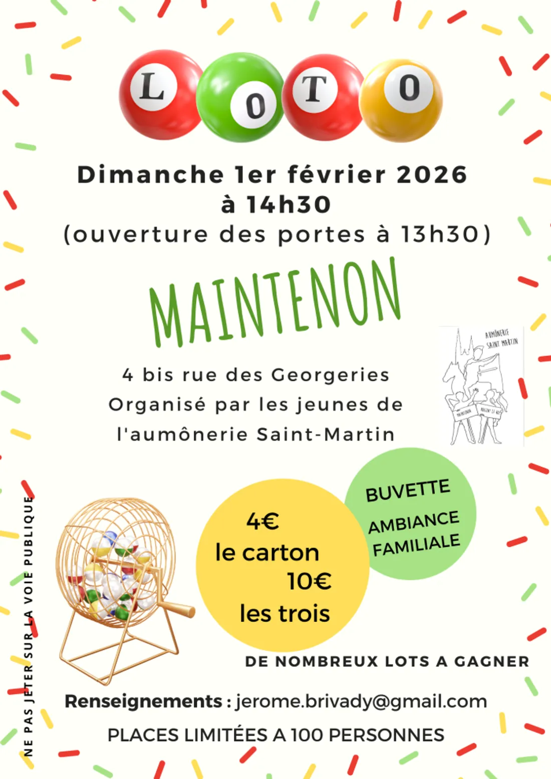 MAINTENON - Loto de l'Aumônerie Saint Martin