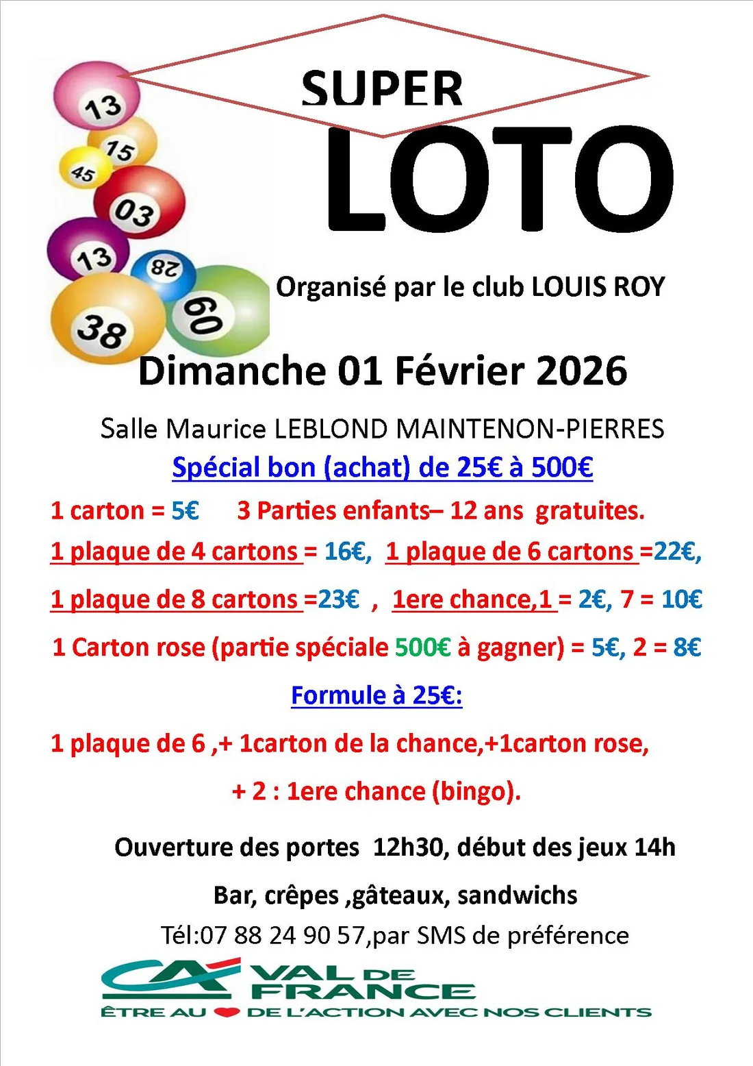 MAINTENON - Loto du Club Louis Roy