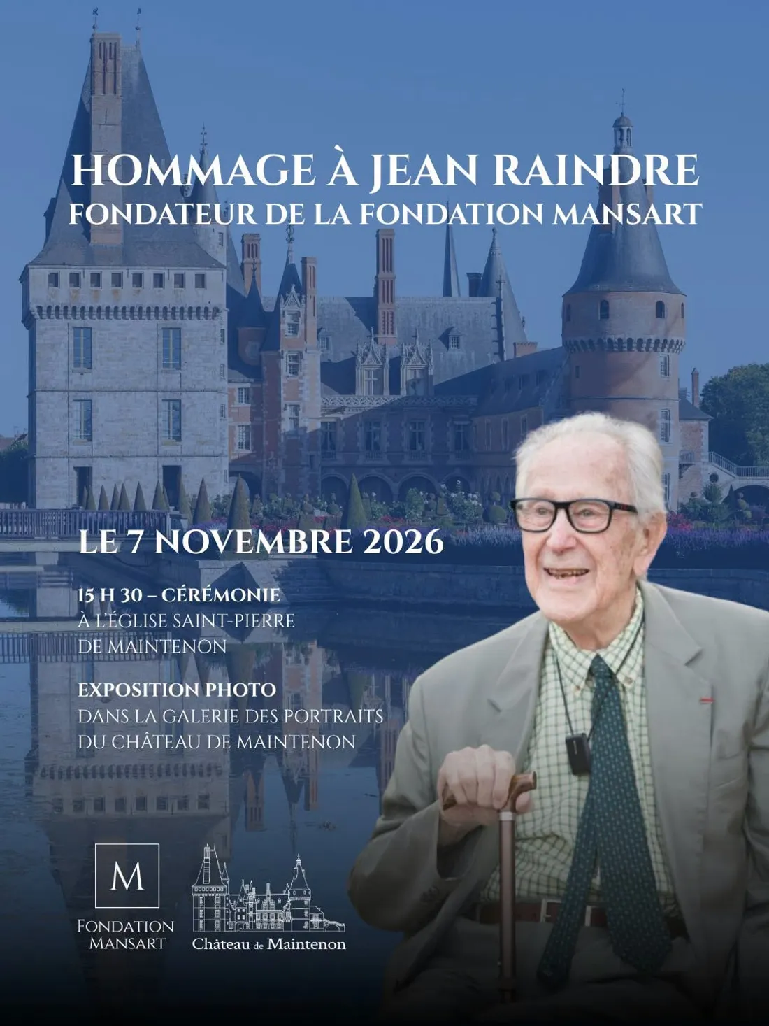 MAINTENON - Hommage à Jean Raindre, fondateur de la Fondation Mansart