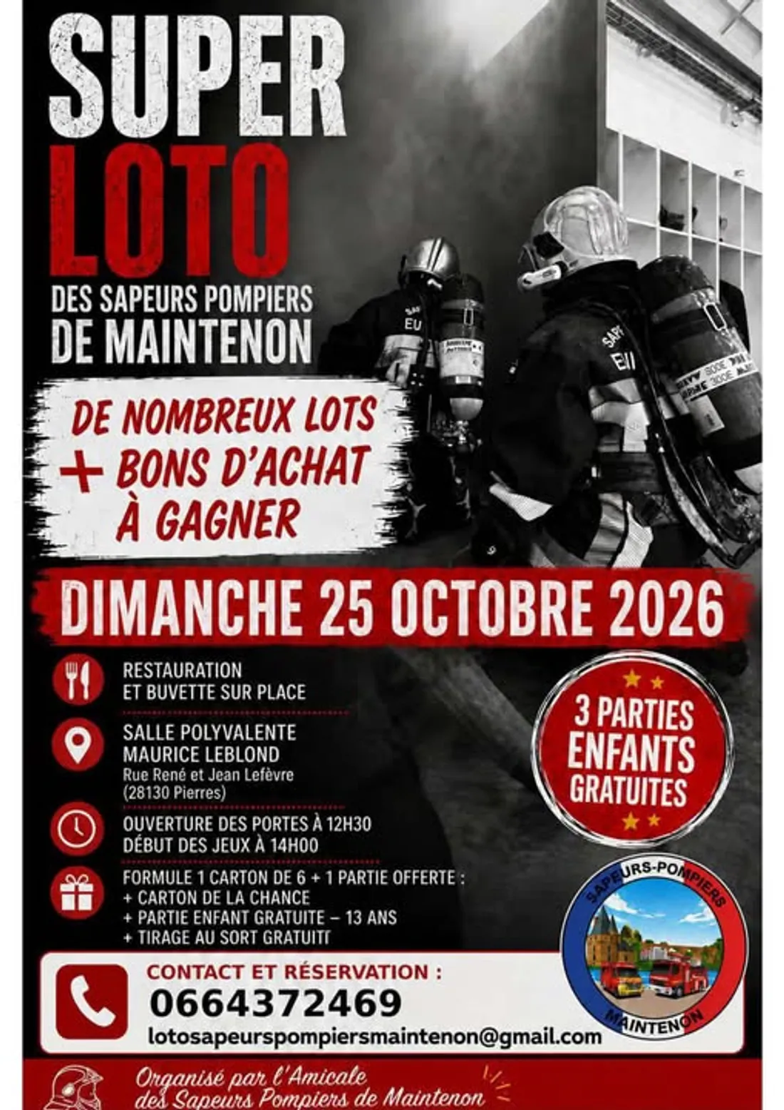MAINTENON - Loto des sapeurs-pompiers
