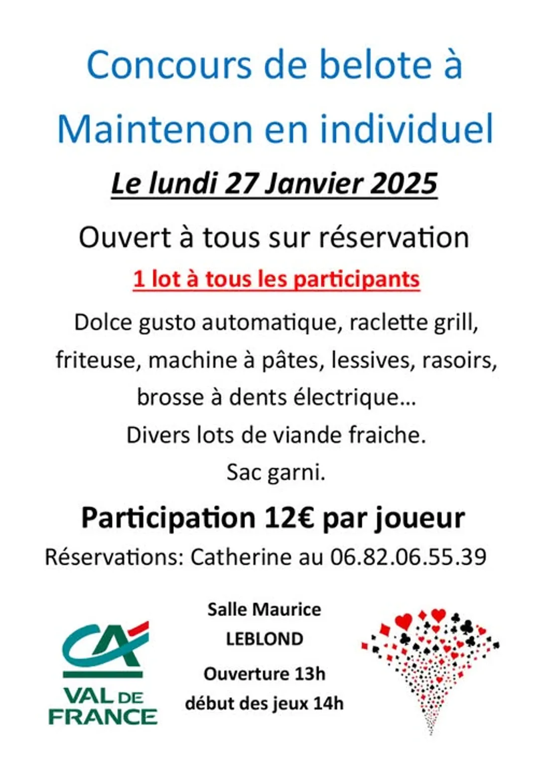 MAINTENON - Concours de belote du Club Louis Roy