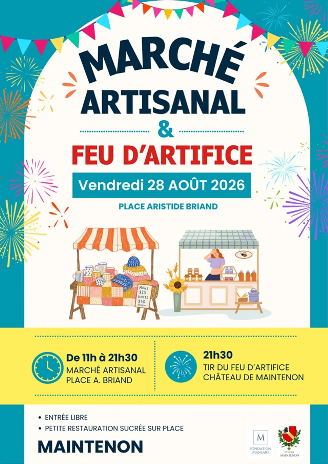 MAINTENON - Marché artisanal et Feu d'artifice