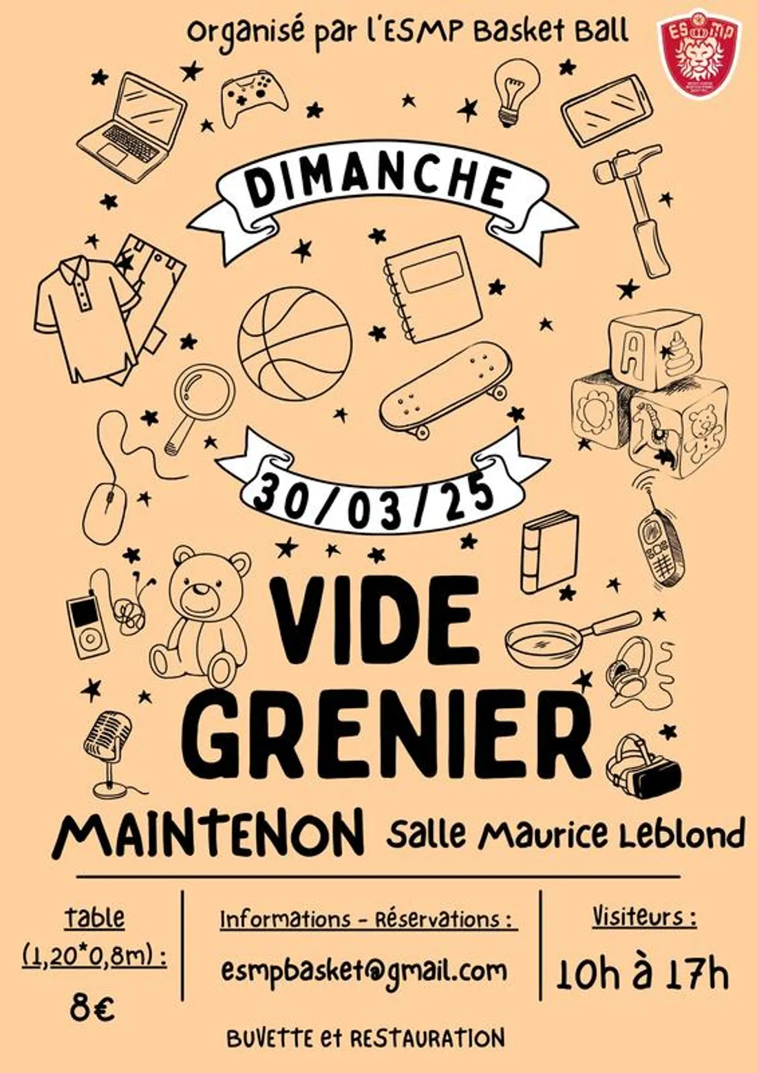 MAINTENON - Vide-greniers de l'ESMP Basket