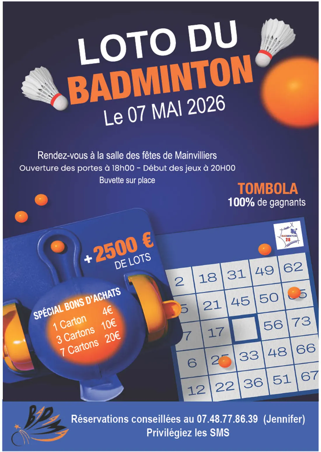 MAINVILLIERS - Loto du Badminton