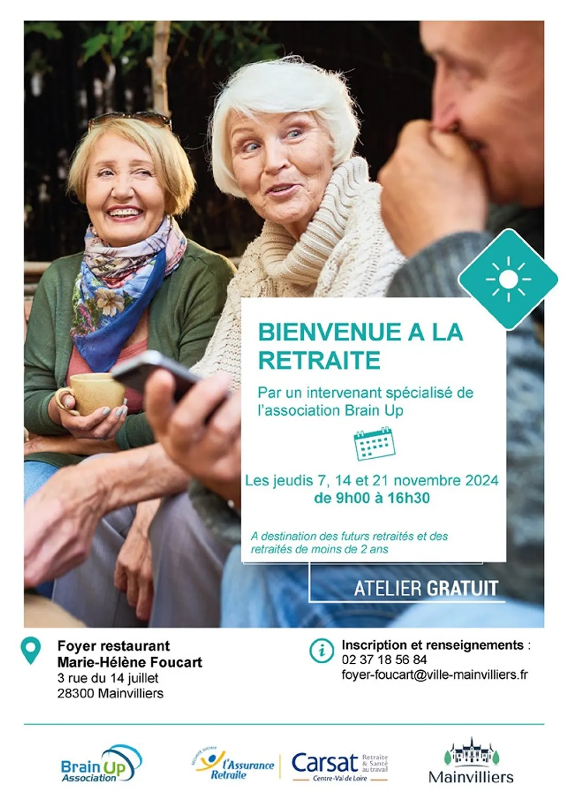 MAINVILLIERS - Atelier : Bienvenue à la retraite