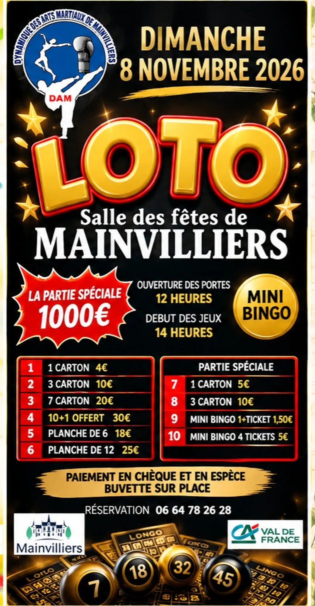 MAINVILLIERS - Loto de Dynamique des Arts Martiaux