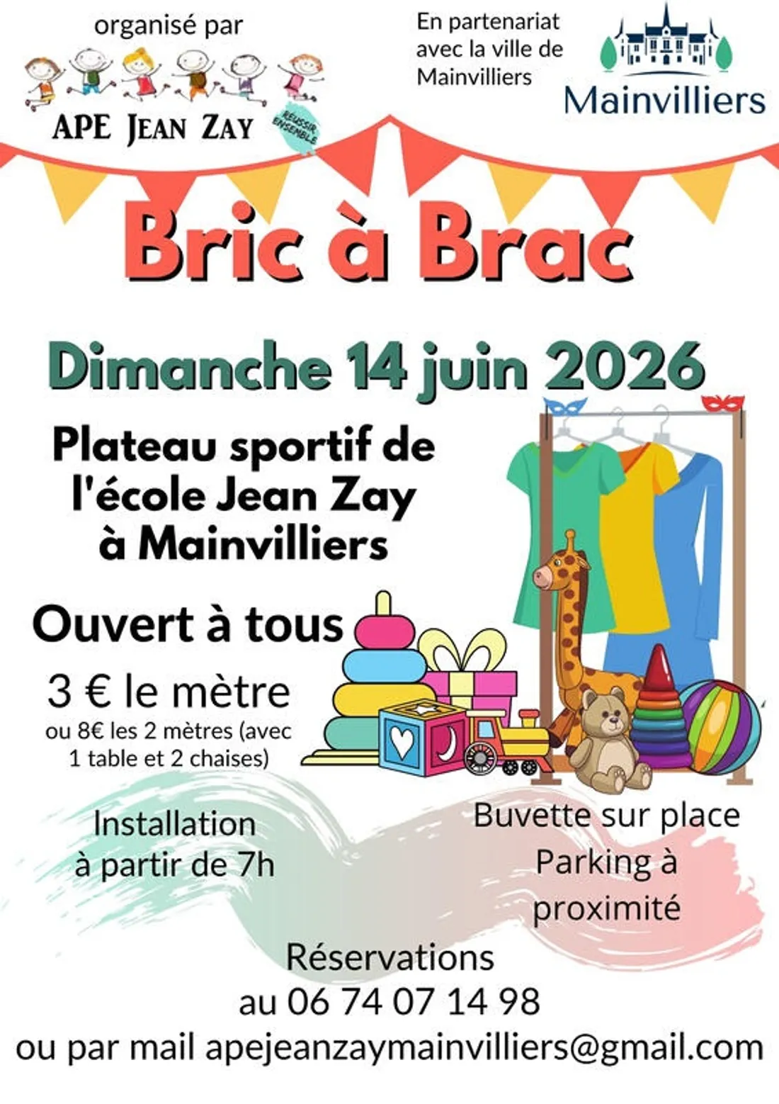 MAINVILLIERS – Bric-à-brac de l'APE Jean Zay
