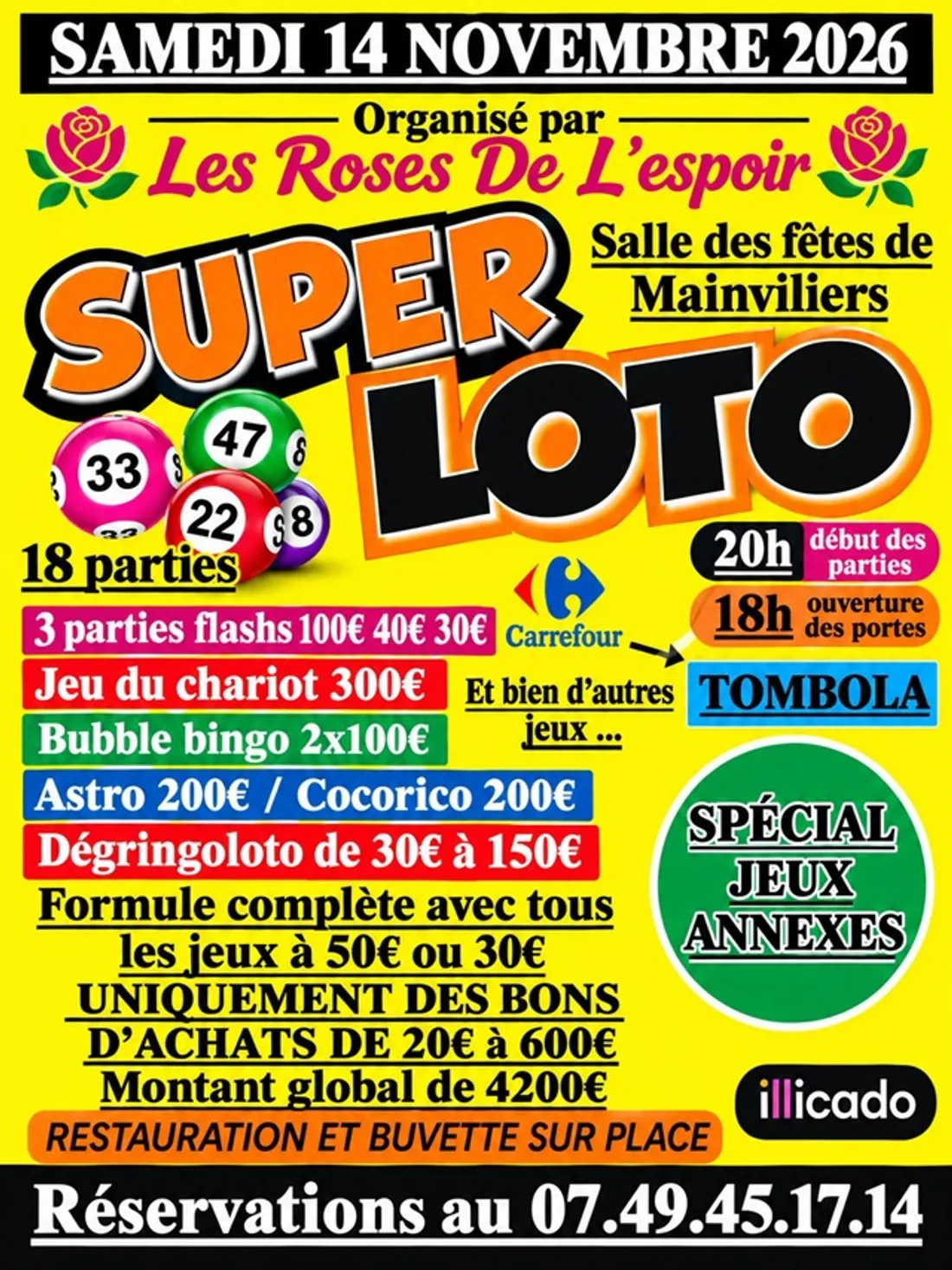 MAINVILLIERS - Loto des Roses de l'Espoir