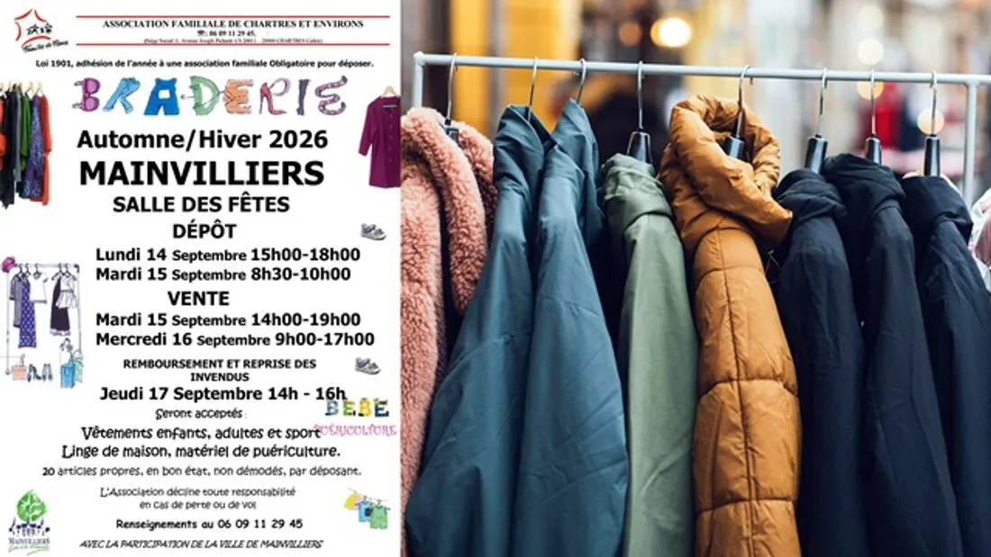 MAINVILLIERS - Bourse aux vêtements de l'Association Familiale