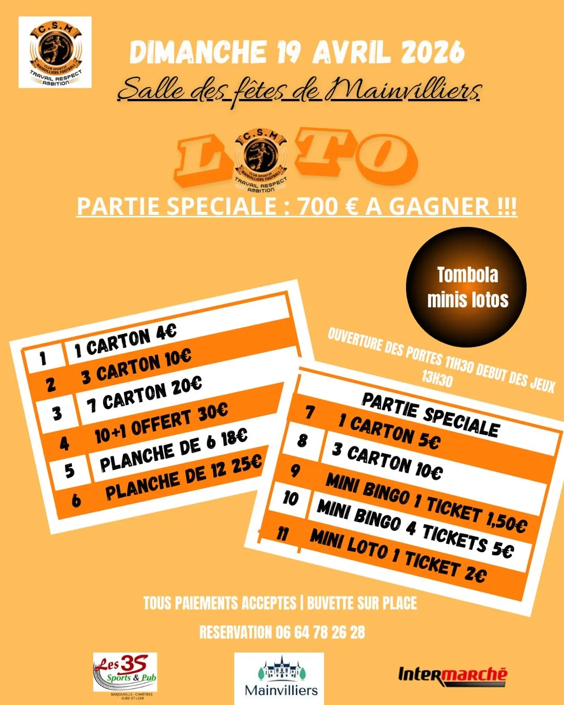 MAINVILLIERS - Loto du CS Mainvilliers Football