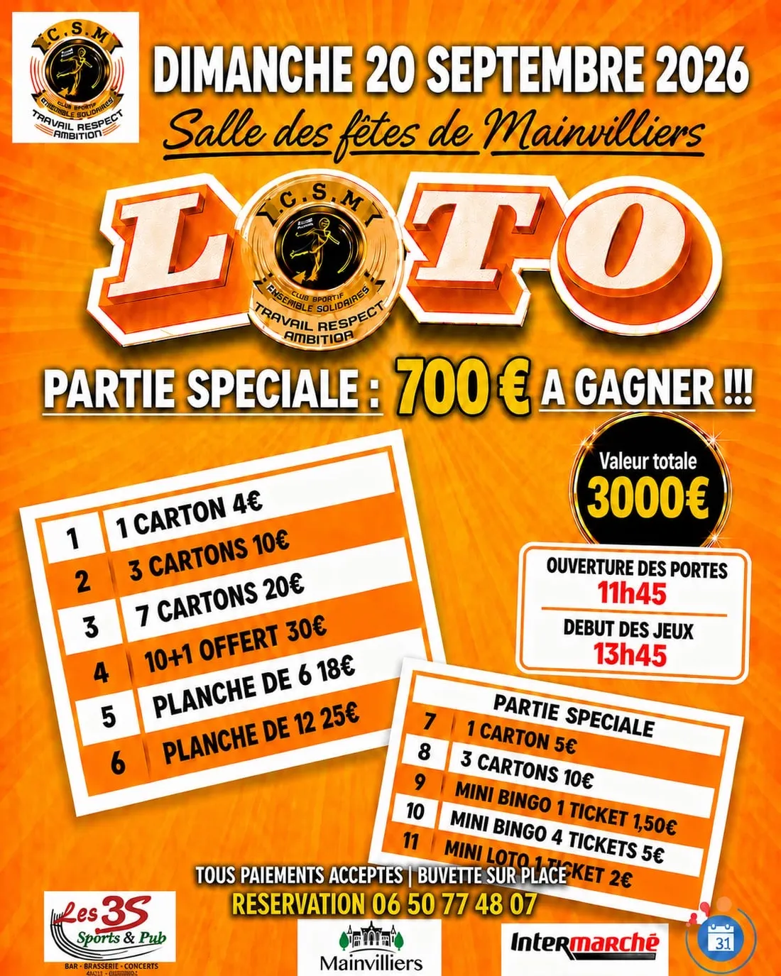 MAINVILLIERS - Loto du CSM