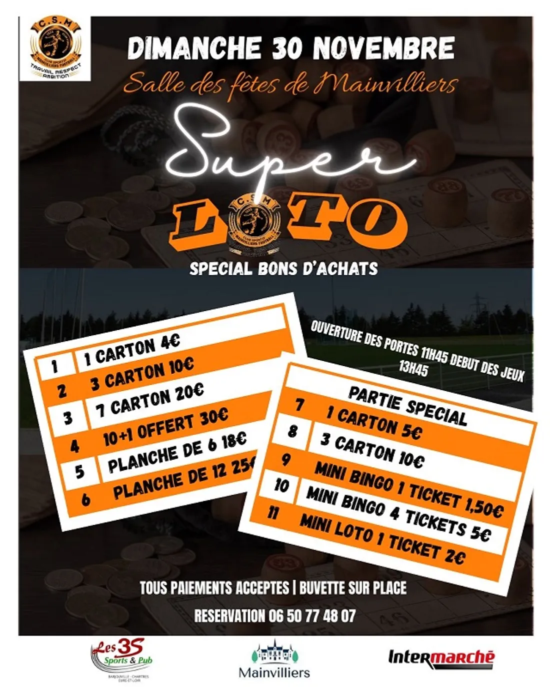 MAINVILLIERS - Loto du CSM Football