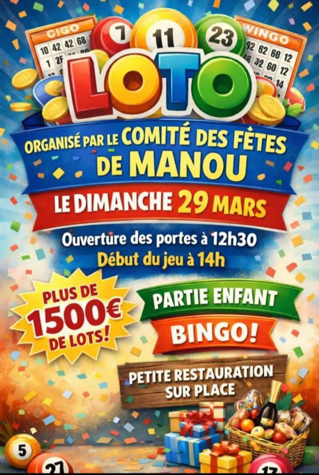 MANOU - Loto du comité des fêtes