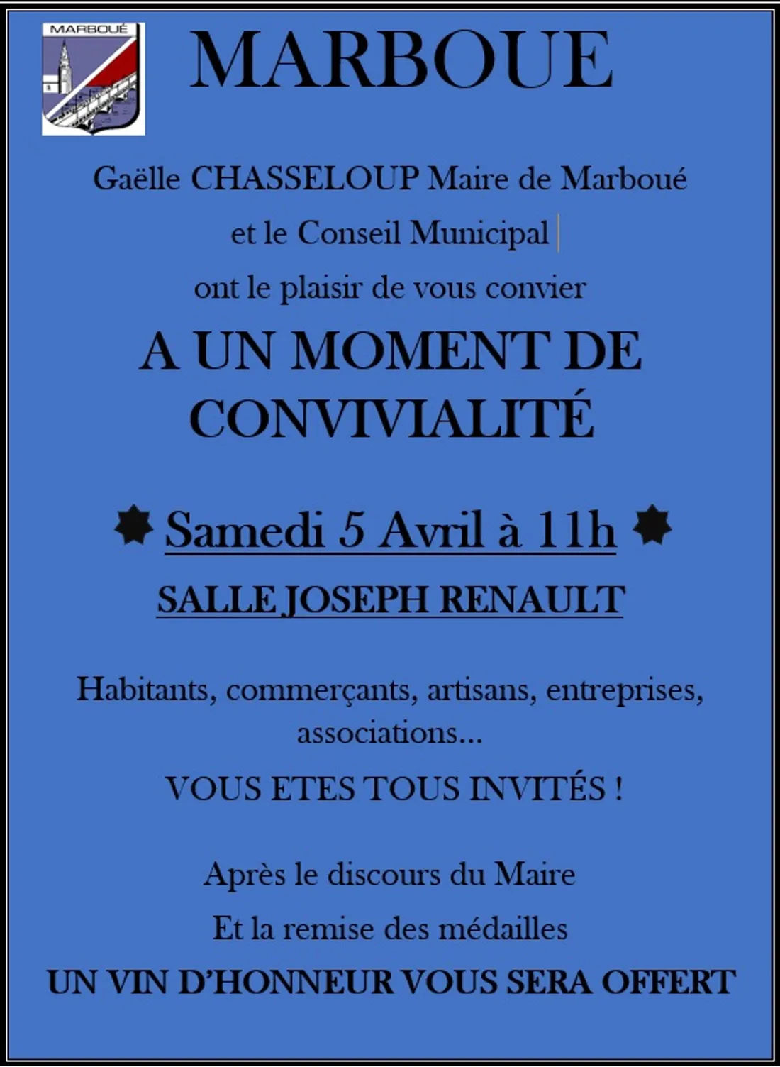 MARBOUÉ - Moment de convivialité