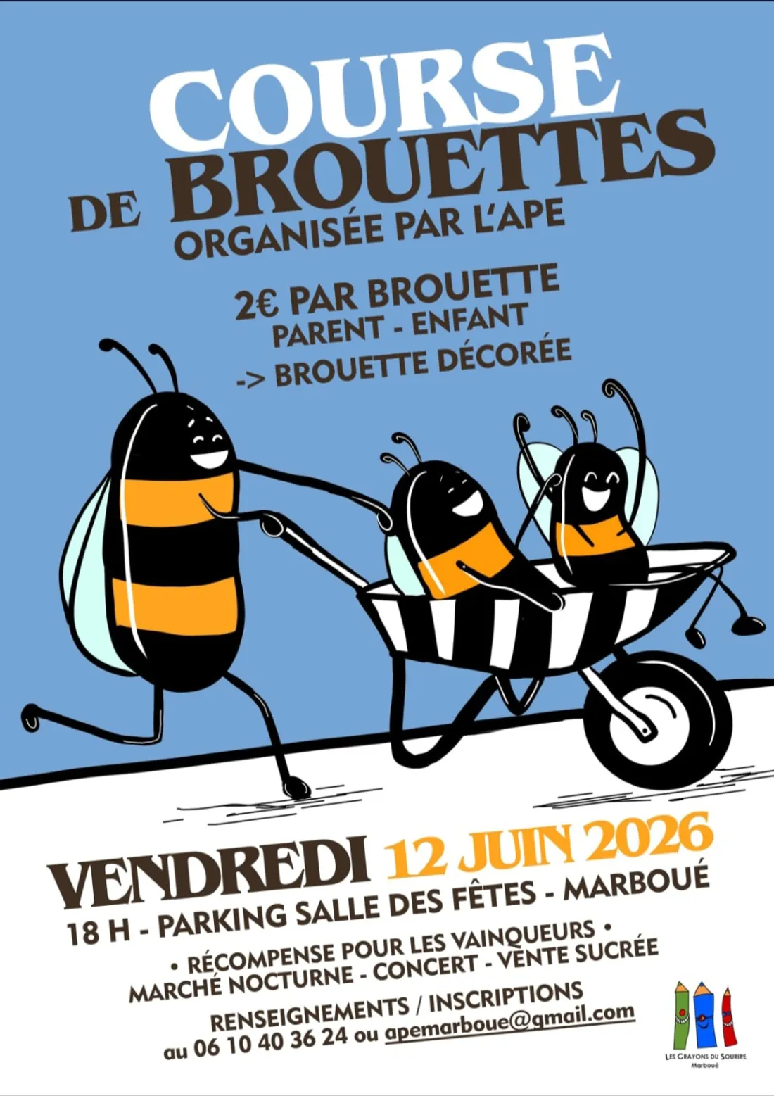 MARBOUÉ - Course de brouettes