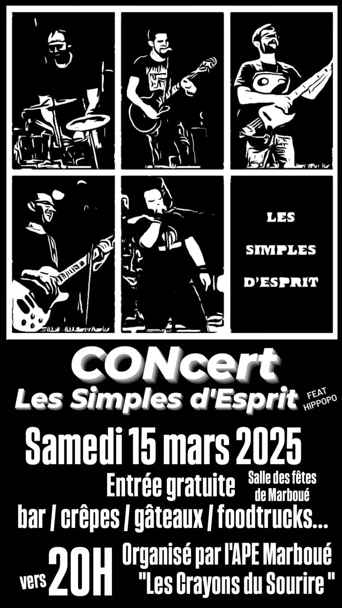 MARBOUÉ - Concert : Les Simples d'Esprit