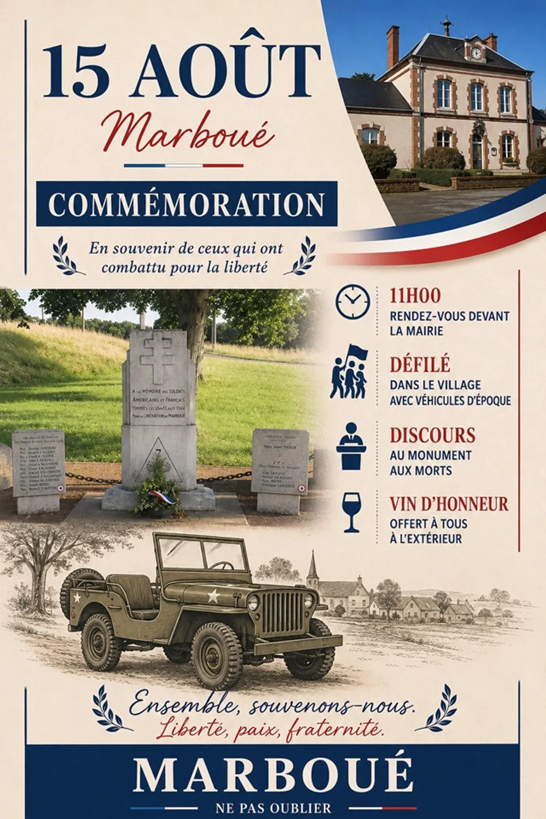 MARBOUÉ - Commémoration de la Libération