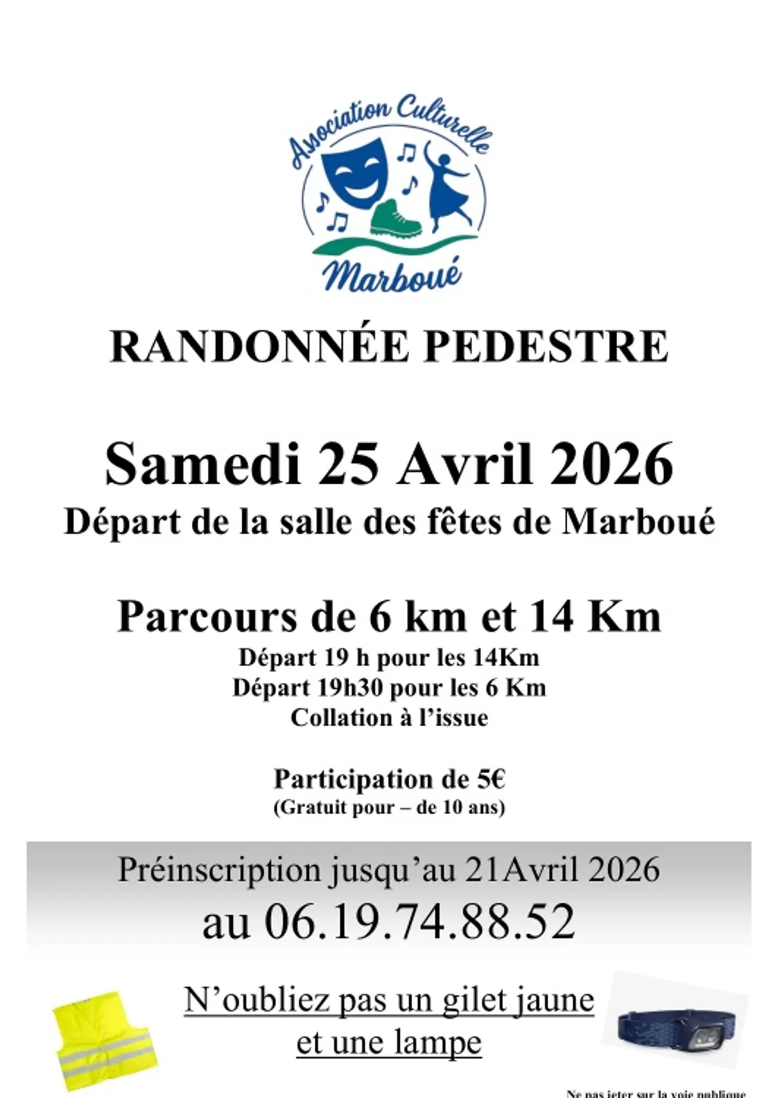 MARBOUÉ - Randonnée pédestre de l'ACM