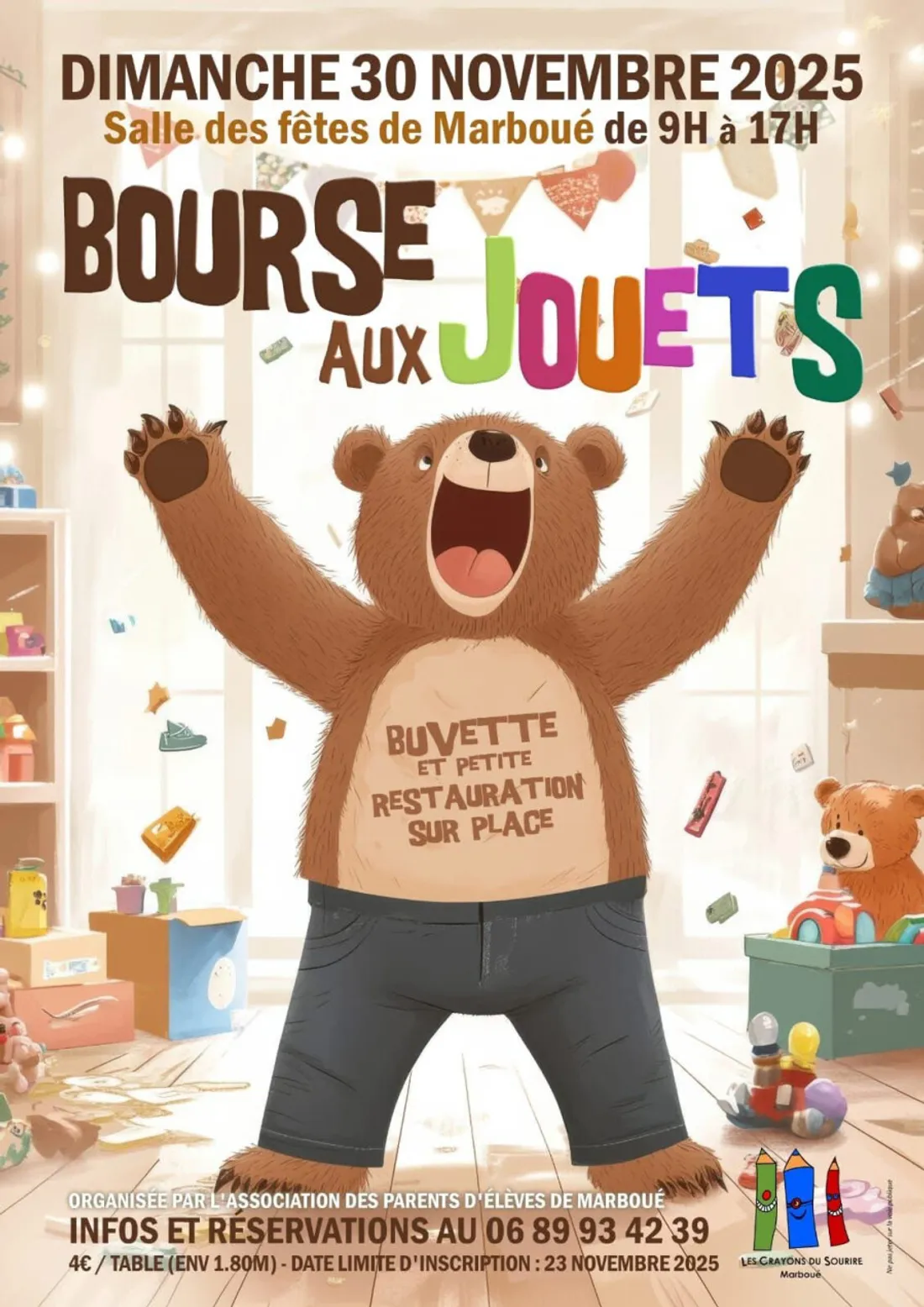 MARBOUÉ - Bourse aux jouets de l'APE