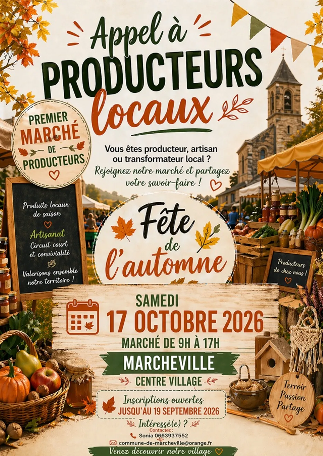 MARCHÉVILLE - Fête de l'automne : marché de producteurs locaux