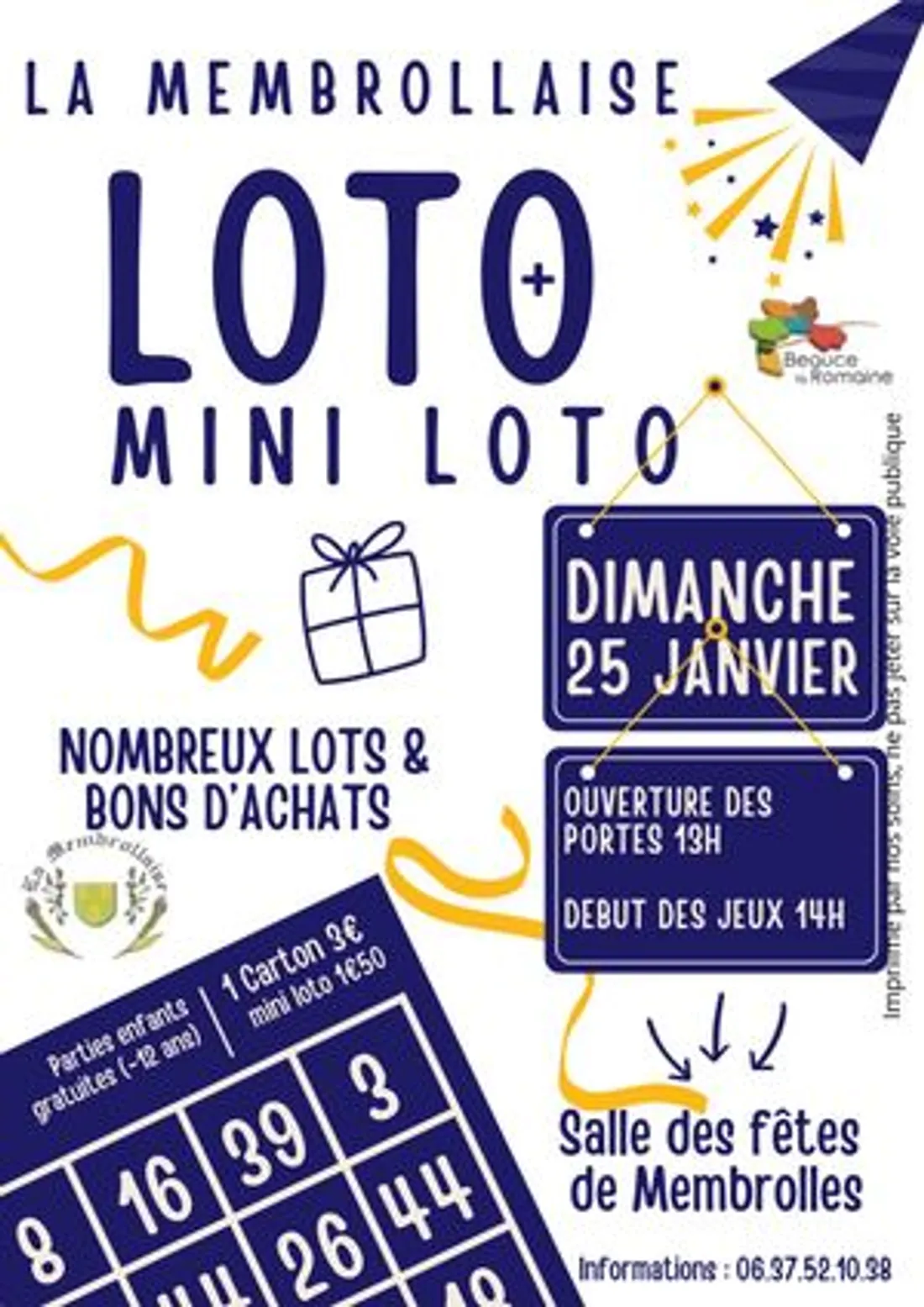 MEMBROLLES (41) - Loto de la Membrollaise