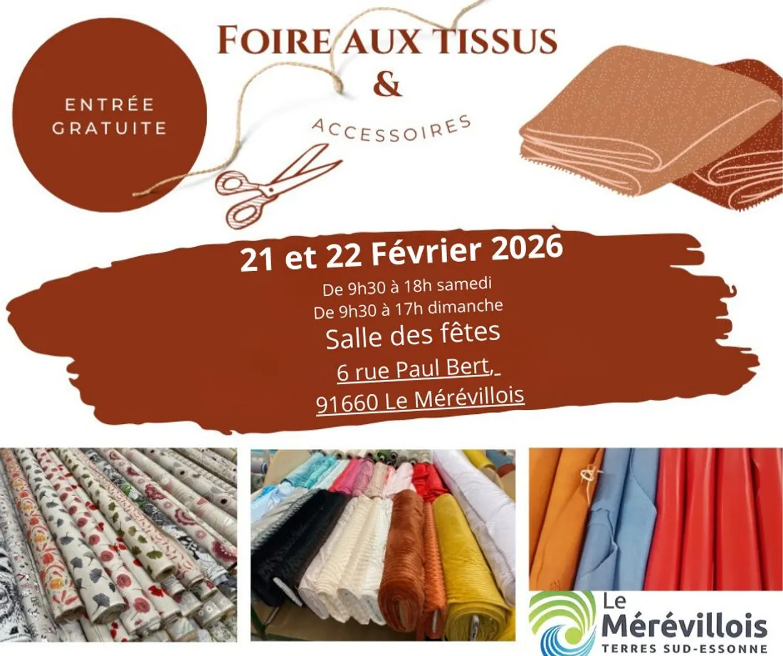 MÉRÉVILLE (91) - Foire aux tissus et accessoires