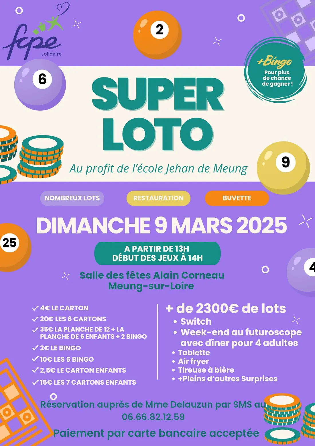 MEUNG-SUR-LOIRE (45) – Loto du conseil local FCPE